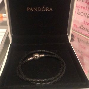 Pandora Black Leather Bracelet